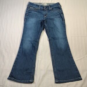 Ariat Jeans Womens 32S Medium Wash REAL Mid Rise Stretch Boot Cut Denim 10011683